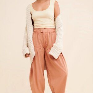 Free People Dusty Rose Wide-Leg Trousers